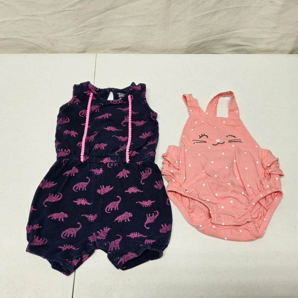 Baby Girl 9M Clothing Bundle - Carter's & Just One You - 3 Piece Lot
